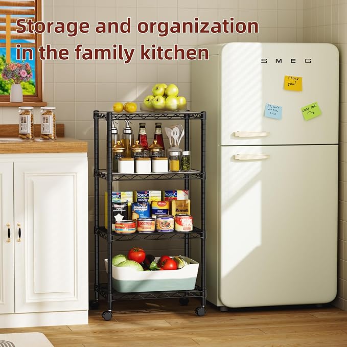 SINGAYE 4 Small Wire Shelves Kitchen Pantry Close Home Organizers and Storage - Image 9