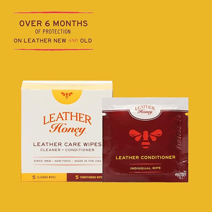 Leather Honey Leather Care Wipe Kit: Clean & Restore On-The-Go. Use - Image 2