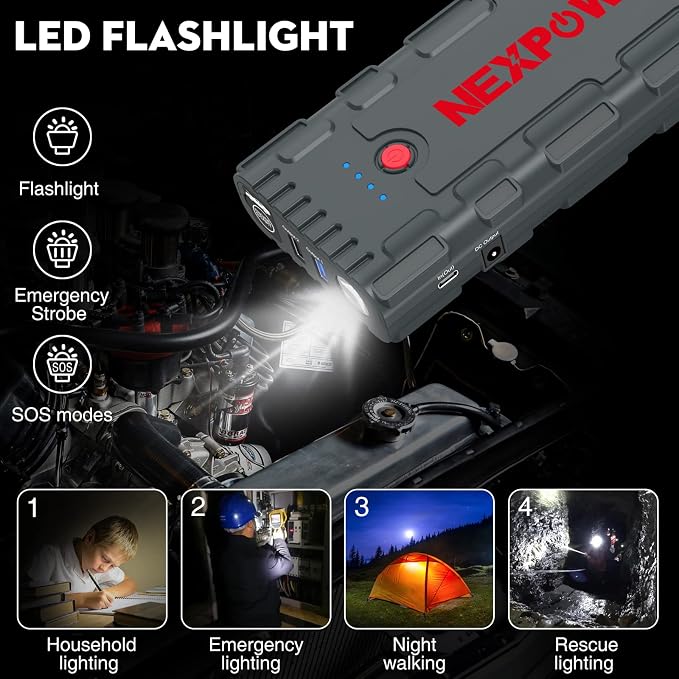 NEXPOW 2000A Peak Car Battery Jump Starter - Image 4