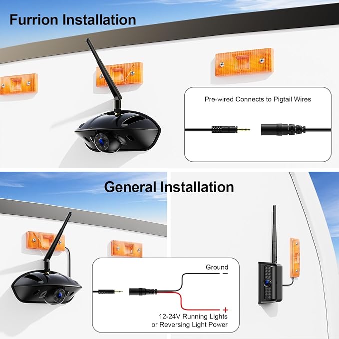 Fookoo 1080P 10" Wireless RV Backup Camera System - Image 7