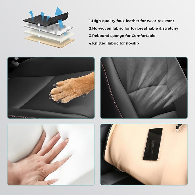 Custom Fit for Honda Pilot Seat Covers, Car Seat Protectors Full Set for Pilot - Image 5