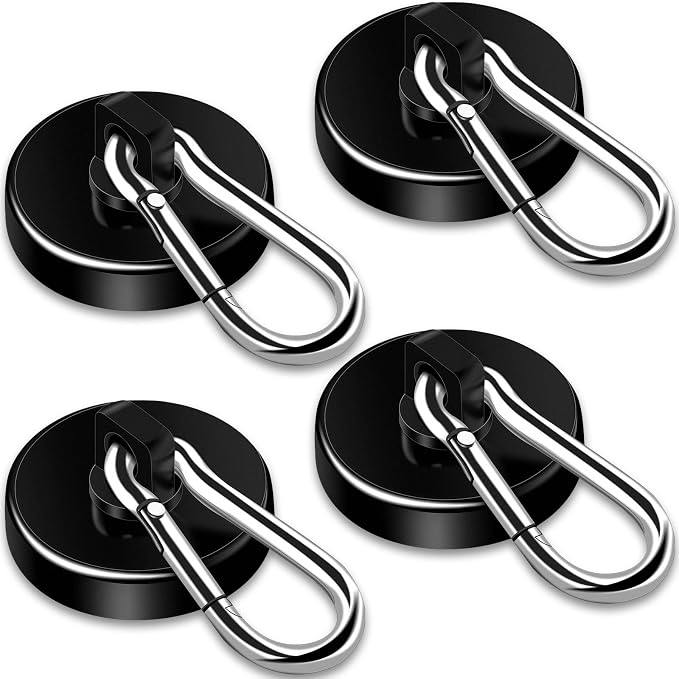 DIYMAG Black Magnetic Hooks, 150LBS Strong Heavy Duty Neodymium Magnet Hooks by DIYMAG