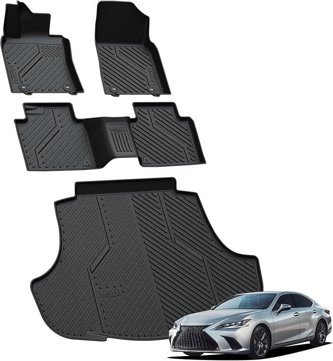 LASFIT Floor Mats & Cargo Mat for Lexus ES 2019-2025, TPE All Weather Custom - Image 2