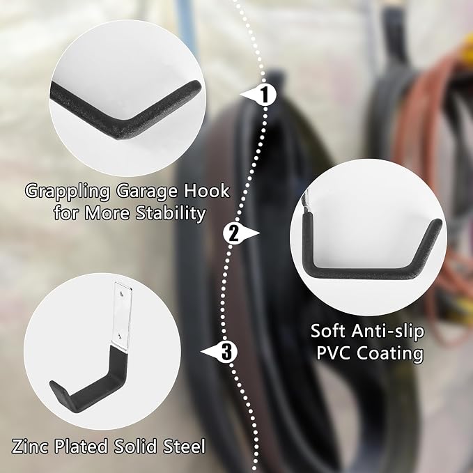 AccEncyc Heavy Duty Garage Storage Hooks - Image 4