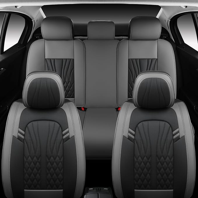 Leather Car Seat Covers, Car Seat Protector Waterproof, Seat Covers Full Set - Image 4