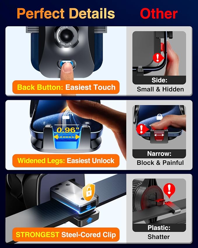 VANMASS 【85+LBS Strongest Suction & Military-Grade 2025 Ultimate Car Phone - Image 6