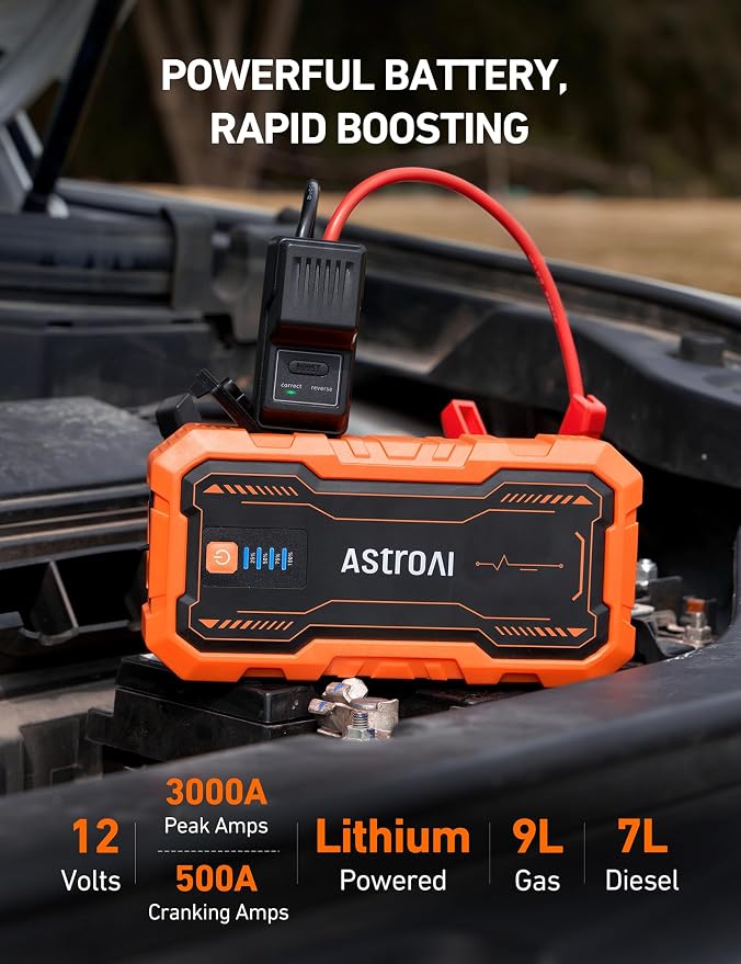 AstroAI S8 Pro Car Battery Jump Starter, 3000A Peak Jump Starter Battery Pack - Image 2