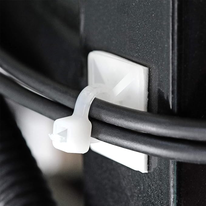 3/4" 3M Back-Glue Self Adhesive White Strong Cable Zip Tie Mounts 100pcs - Image 3