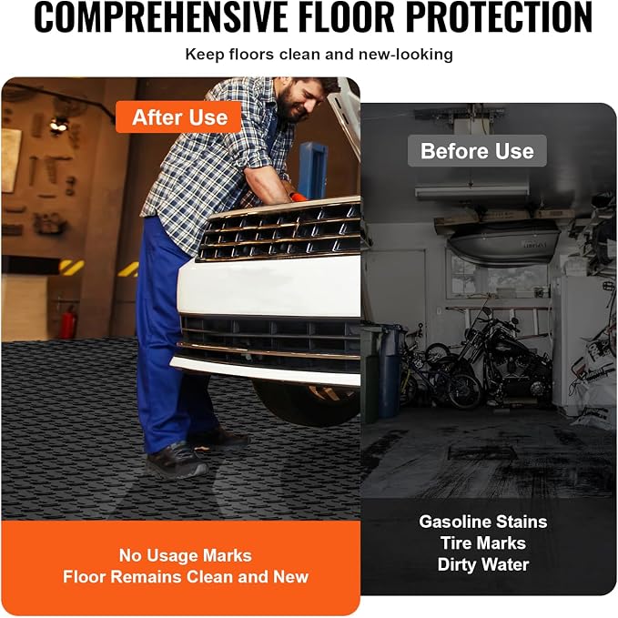 VEVOR Garage Tiles Interlocking, Non-Slip Double-Sided Texture Garage Flooring - Image 5