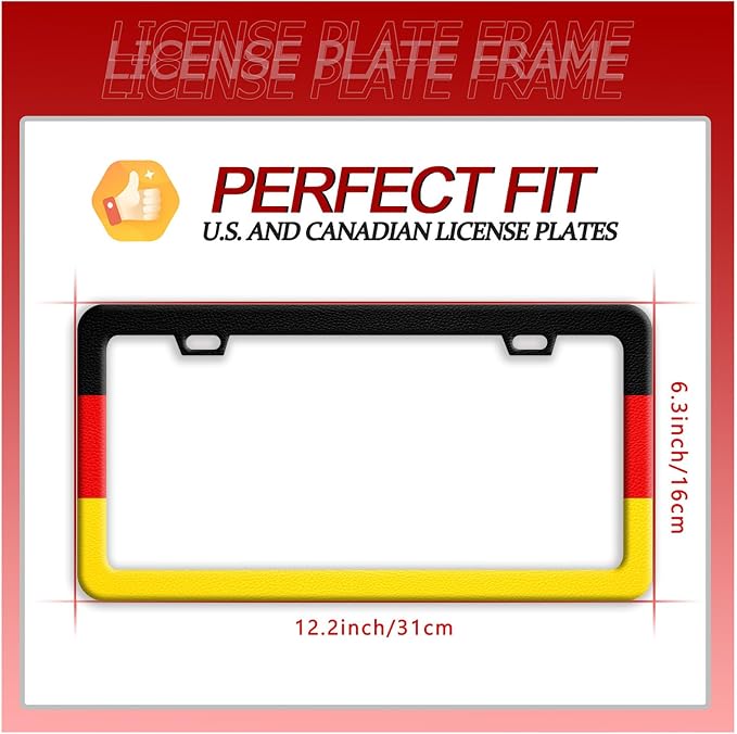German Flag License Plate Frame Funny Germany License Plate Frames Stainless - Image 7