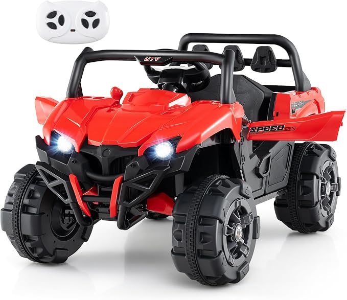 OLAKIDS 12V Ride on Car UTV, Battery Powered Off-Road Kids Electric Vehicles by Wherethefairytalebegins