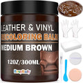 Leather Recoloring Balm Medium Brown Dye Vinyl Car Interior Leather Boat Seat by ResyRuly