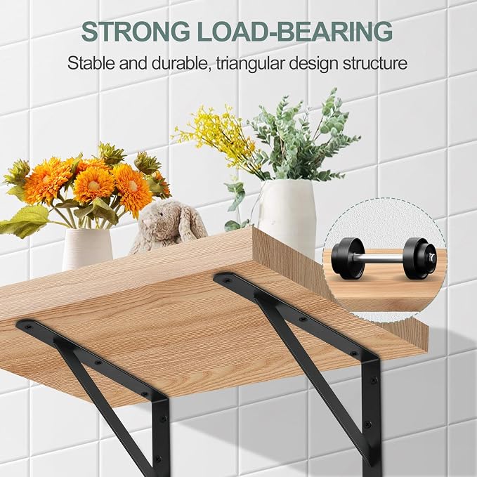 24 Pack L18 x H 12" Black Heavy Duty Shelf Brackets - Image 4