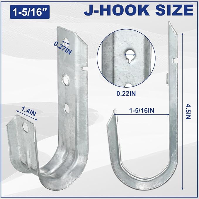 Gisafai 200 Cable Support J Hook, Cable Hooks - Image 2