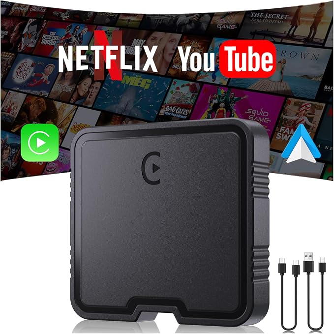 Wireless Carplay Adapter with Netflix YouTube TF Card Plug & Play, Wireless AI by Unknown