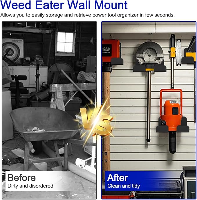 Weed Eater Rack Garage Wall Organizer, Weedeater Hanger Wall Mount - Image 5