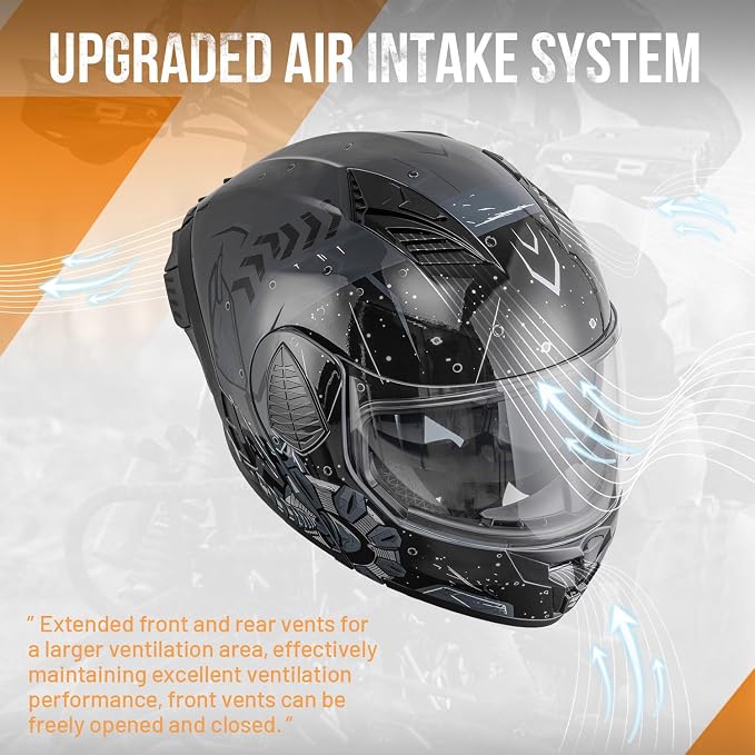 Modular Motorcycle Helmets Full Face Flip up Street Bike Motorcycle Helmet - Image 4