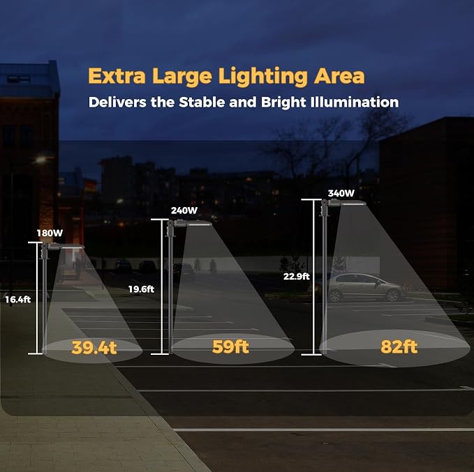 180W LED Parking Lot Lights Commercial Area Oudoor Lighting Street Light - Image 5