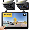 Magnetic Solar Wireless RV Backup Camera, 1080P 7" Touchscreen IPS Monitor & 2 by DVKNM