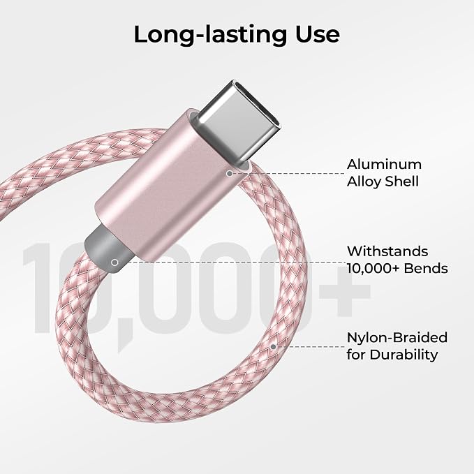 Basesailor USB Type C Charger Cable 3 Pack 3.3/6.6/10FT, Charging Cord - Image 3