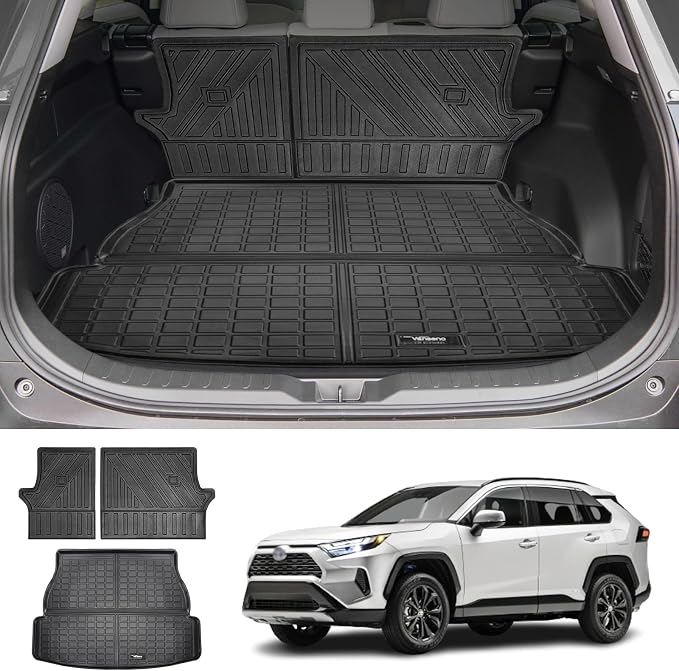Vanseno Compatible for 2019-2024 2025 Toyota Rav4 Cargo Mat Rear Trunk Mat by Vanseno
