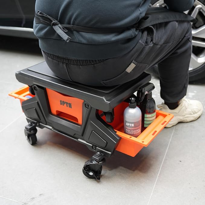 SPTA Automotive Mobile Rolling Mechanics Stool - Image 7