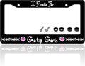 I Brake for Goth Girls License Plate Frame Funny Gothic License Plate Holder by TINALUIN