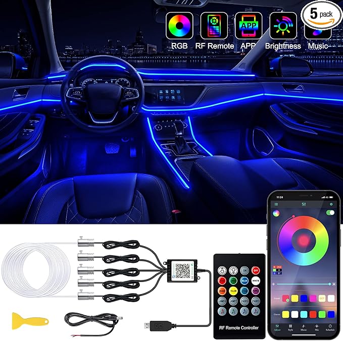 Interior Car LED Strip Lights by Jushope