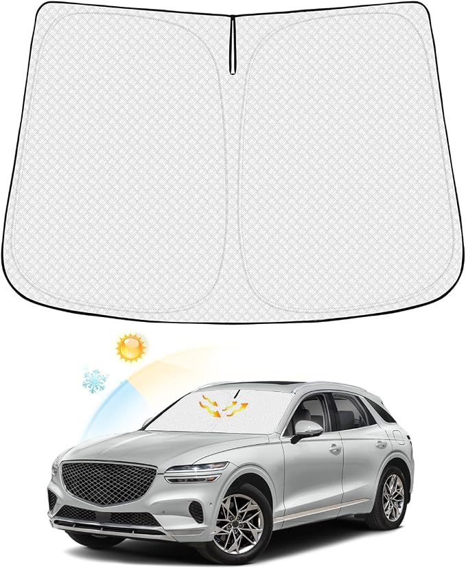 Windshield Sun Shade for 2022-2025 2026 Genesis GV70 Accessories Thicken by Canvcle