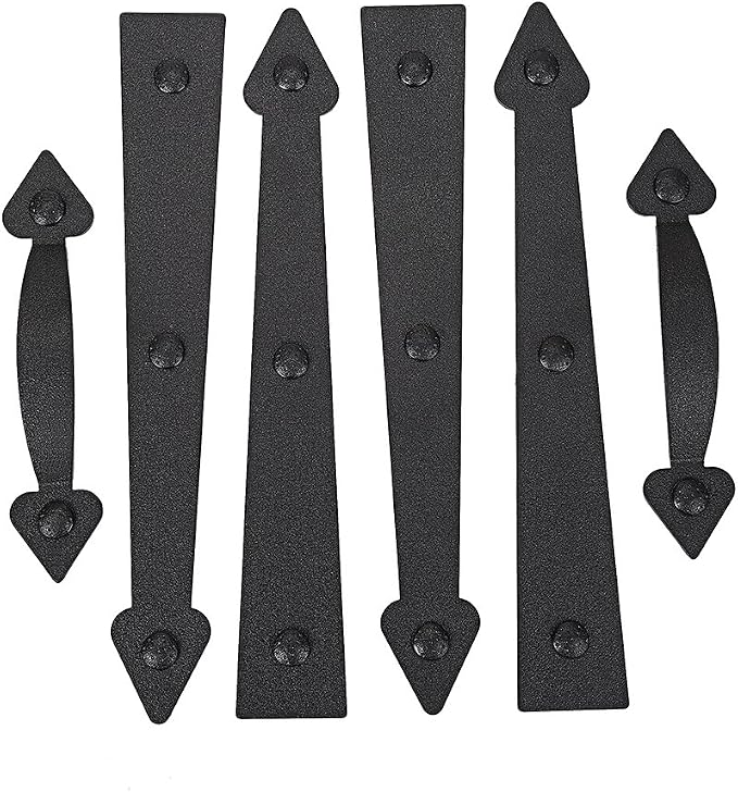 Magnetic Decorative Garage Door Curb Appeal Faux Hinges Handles Hardware Kit - Image 3