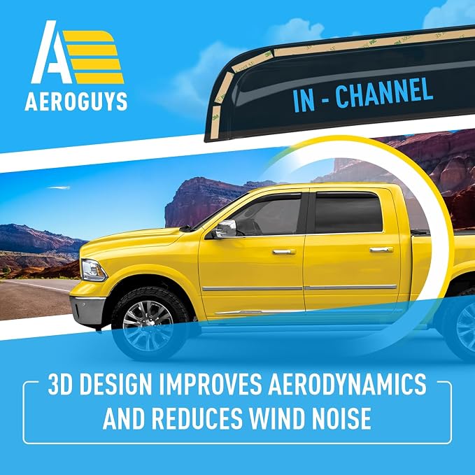 Extra Durable Window Deflectors in-Channel Window Visors Rain Guards Fit - Image 5