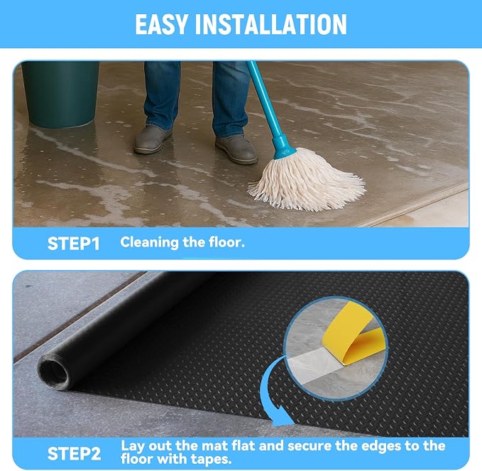 4x6 FT Garage Floor Mat, 2.8mm Thickened PVC Flooring Roll - Image 7