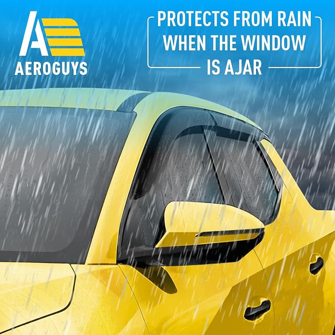 Extra Durable Window Deflectors Tape-On Window Visors Rain Guards Fit - Image 2