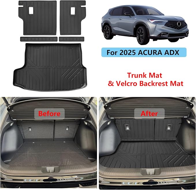 Cargo Liners for 2025 Acura ADX, TPE All Weather Protection 1st & 2nd Row Car - Image 2