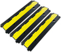 3 Pack Rubber Cable Ramp Hose Cable Protector Ramp 2 Channel 22000Lbs Load by F+COME