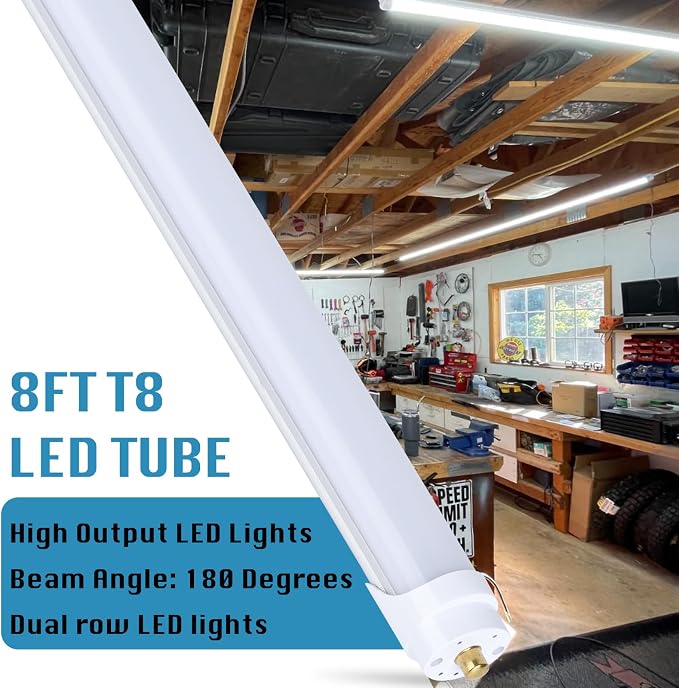 25-Pack, 8 Foot LED Bulbs, 100W 15000lm 6000K Cold White, Super Bright - Image 5