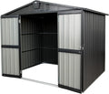 IKERY Galvanized Steel Storage Shed 8.2' x 6.2' by IKERY