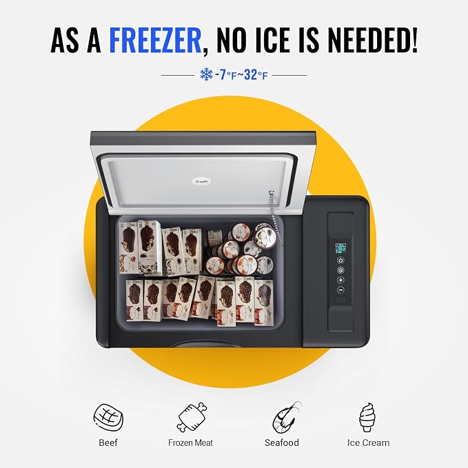 BougeRV 12 Volt Refrigerator 12V Car Fridge 23 Quart Portable Freezer - Image 3