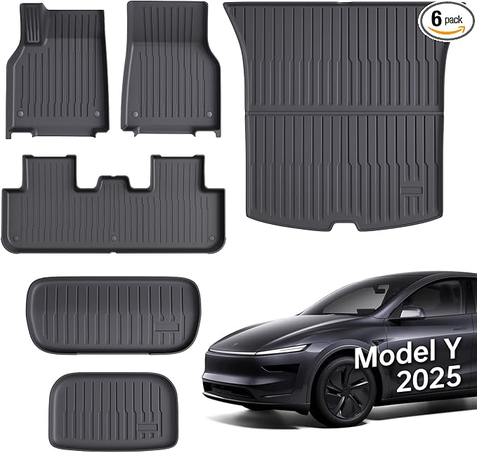 Floor Mats Fit for Model Y 2026-2025 Juniper 5-Seat by WekerAuto
