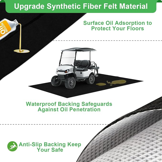 Golf Cart Parking Mat 9.84 ft. x 4.92 ft, 1.6MM Thickened Oil Absorbent - Image 3