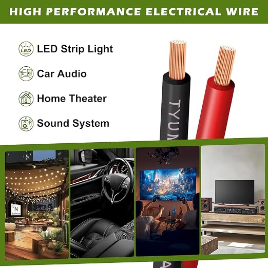 8 Gauge Wire 25FT, 8AWG Red Black Electrical Wire LED Strips Extension Cord - Image 7