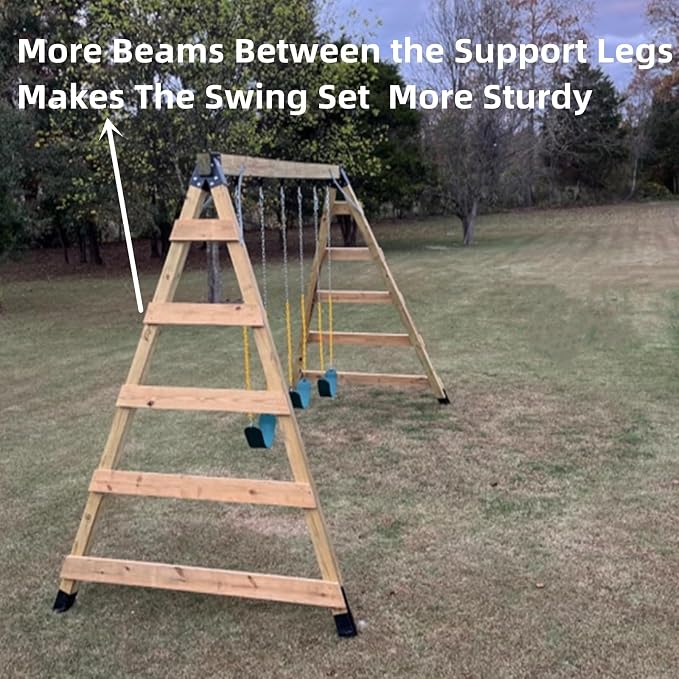 Heavy Duty Swing Sets Brackets Including 2 Black A-Frame Swing Set Brackets and - Image 5