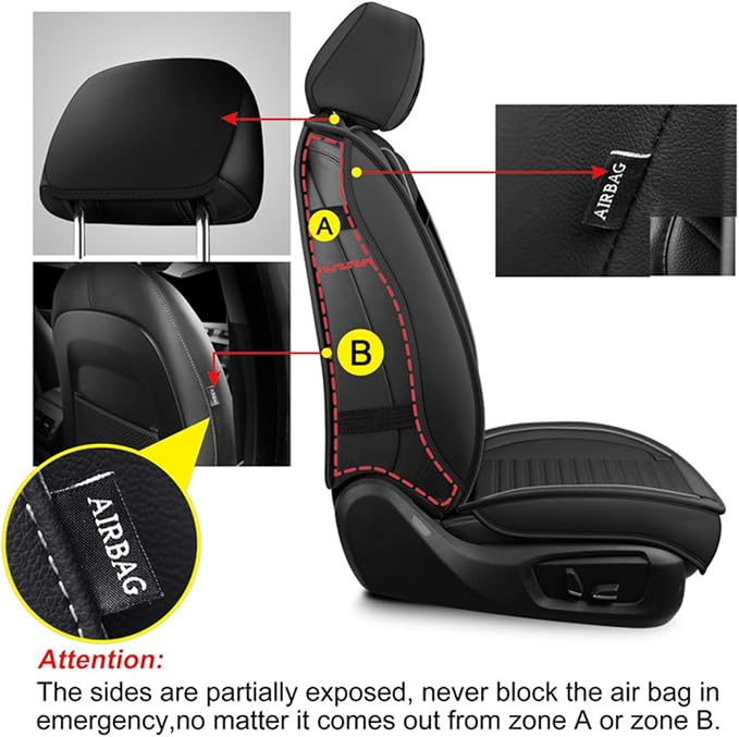 LINGVIDO Car Seat Covers, Breathable and Waterproof Faux Leather Automotive - Image 4
