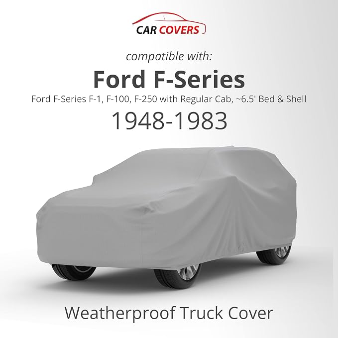 Weatherproof Outdoor Gray Color Truck Cover Compatible - Image 2