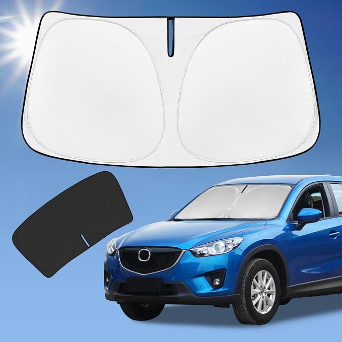 for Mazda CX-5 2013-2016 Sun Shade Sunshade Windshield Cover, 4-Layer Front by ZOIBVCARSUNSHADE