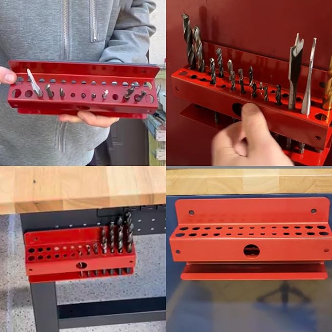 MUTUACTOR Drill Bit Organizer Heavy Duty, Quick Access Magnetic Mount Drill Bit - Image 6