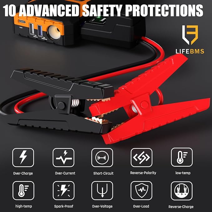 VTOMAN V6 Pro Jump Starter, 2000A Car Battery Jumper Starter Portable - Image 7