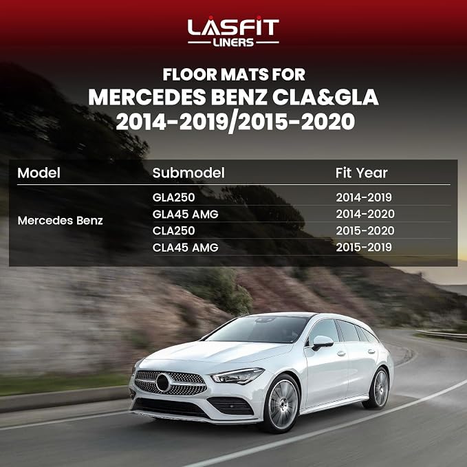 LASFIT Floor Mats for Mercedes Benz CLA 2014-2019 & GLA 2015-2020 250/45 AMG - Image 6