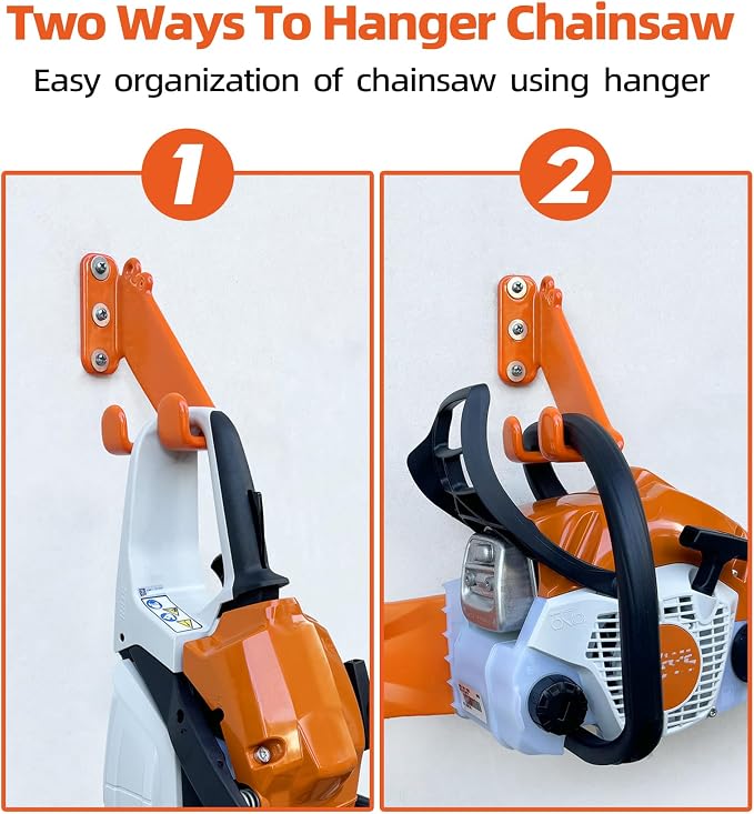 Chainsaw Hanger, 1 Pack Chainsaw Wall Mount, Heavy Duty Chainsaw Holder - Image 2
