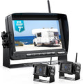 Fookoo 1080P 7" Wireless Backup Camera System, IP69 Waterproof Rear View Front by FOOKOO